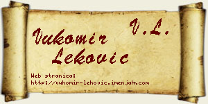 Vukomir Leković vizit kartica